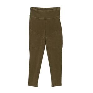 Melrose and Market HIGH WAIST MOTO LEGGINGS IN OLIVE SARMA WASH Small 7/8